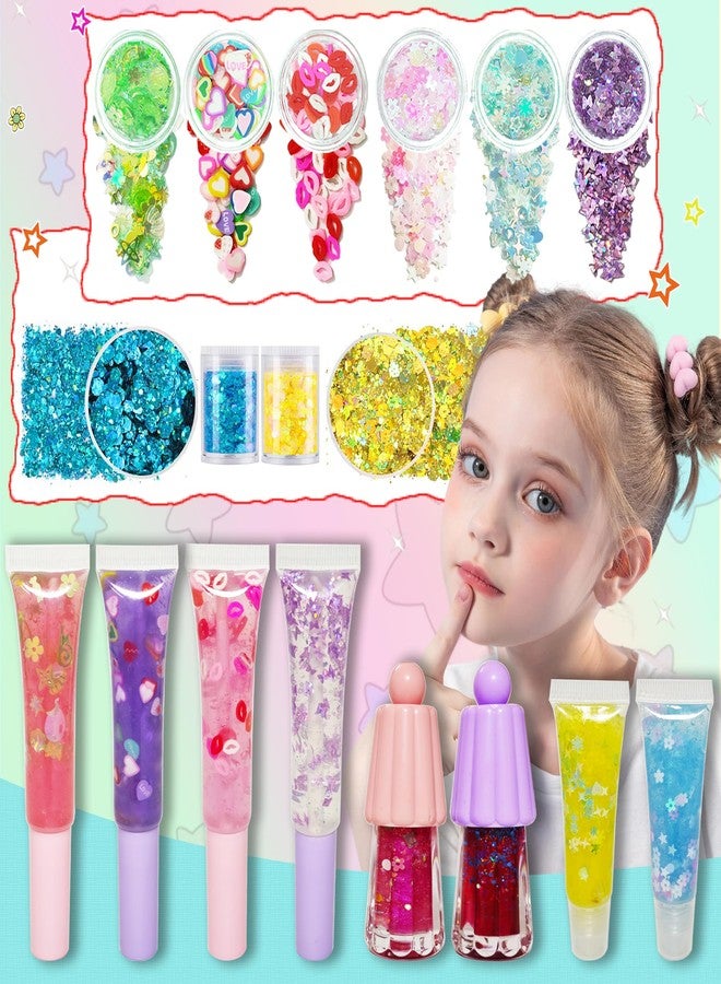 BRIPATI DIY Lip Gloss Making Kit - Make Your Own Lip Glosses Moisturizing DIY Lip Glaze Handmade Glittery Set for Teens Girls Women Makeup Lover Beginner Christmas Birthday Gift - Image 4